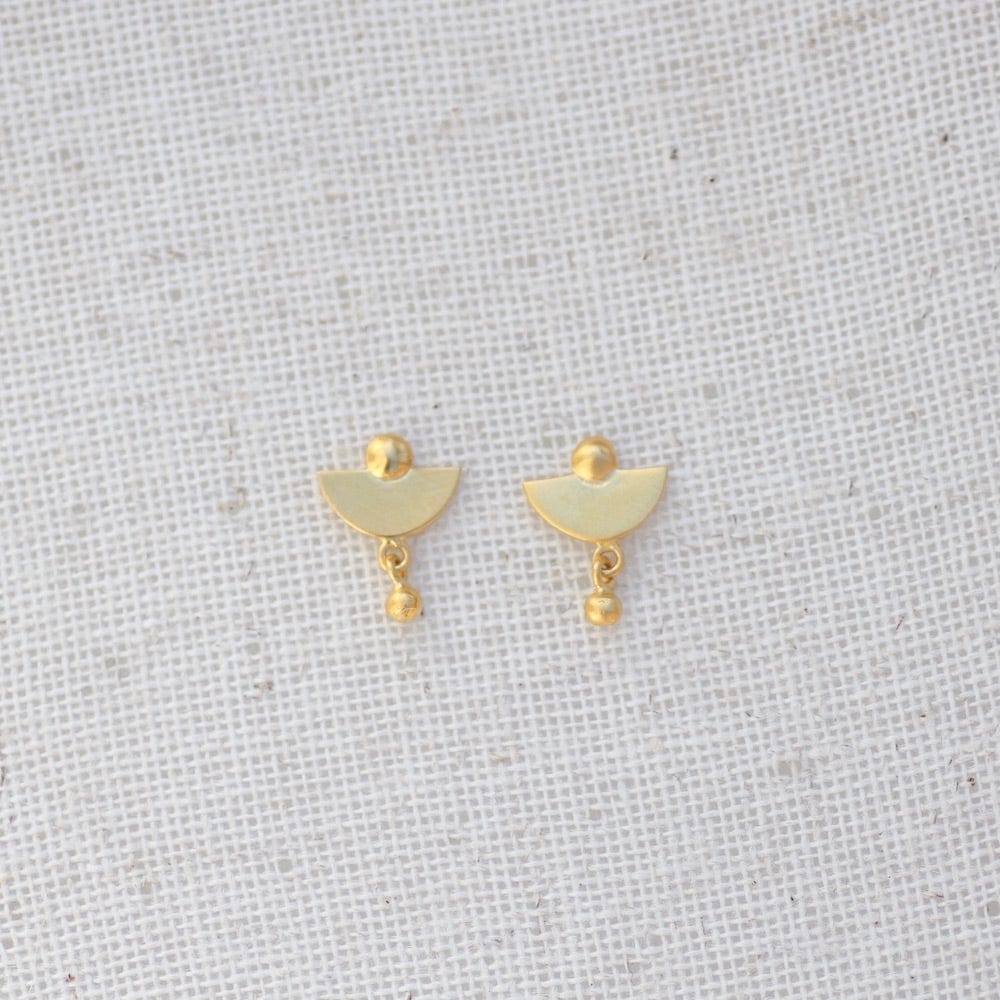 
                      
                        EAR-GPL Tiny Lunar Studs with Ball Drop - Gold Plate
                      
                    