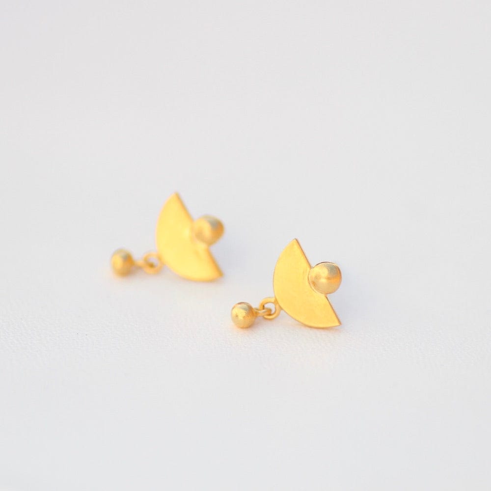 
                      
                        EAR-GPL Tiny Lunar Studs with Ball Drop - Gold Plate
                      
                    