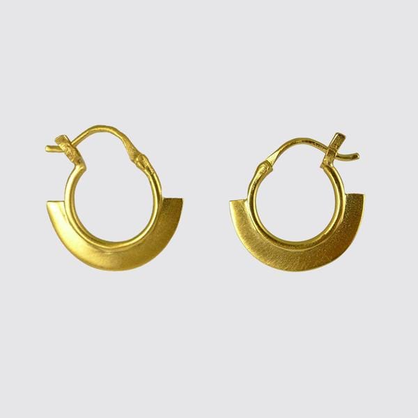 EAR-GPL Tiny Wedge Hoop Earring - Gold Plated