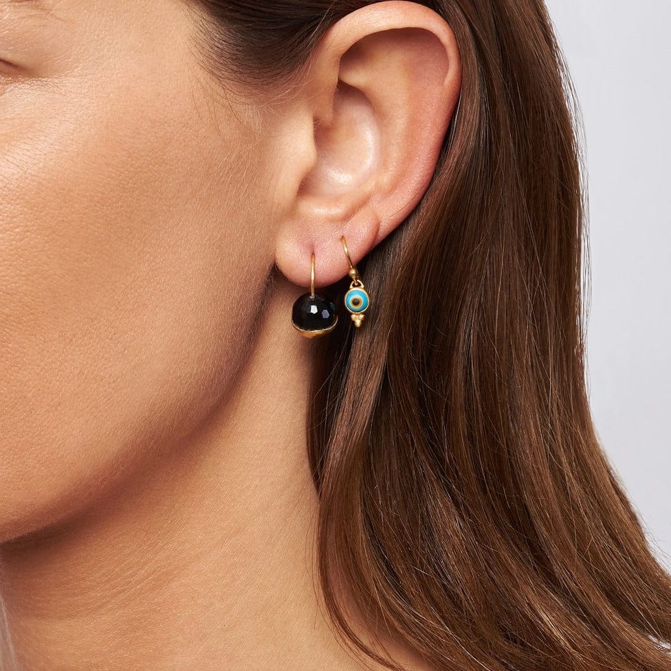 EAR-GPL Turquoise Micro Evil Eye Gold Earrings