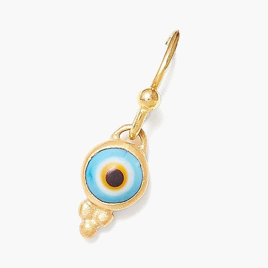 EAR-GPL Turquoise Micro Evil Eye Gold Earrings