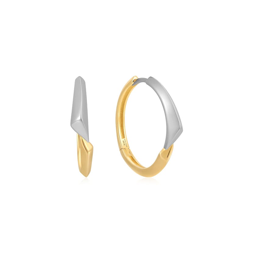 
                      
                        EAR-GPL Two Tone Arrow Hoop Earrings
                      
                    