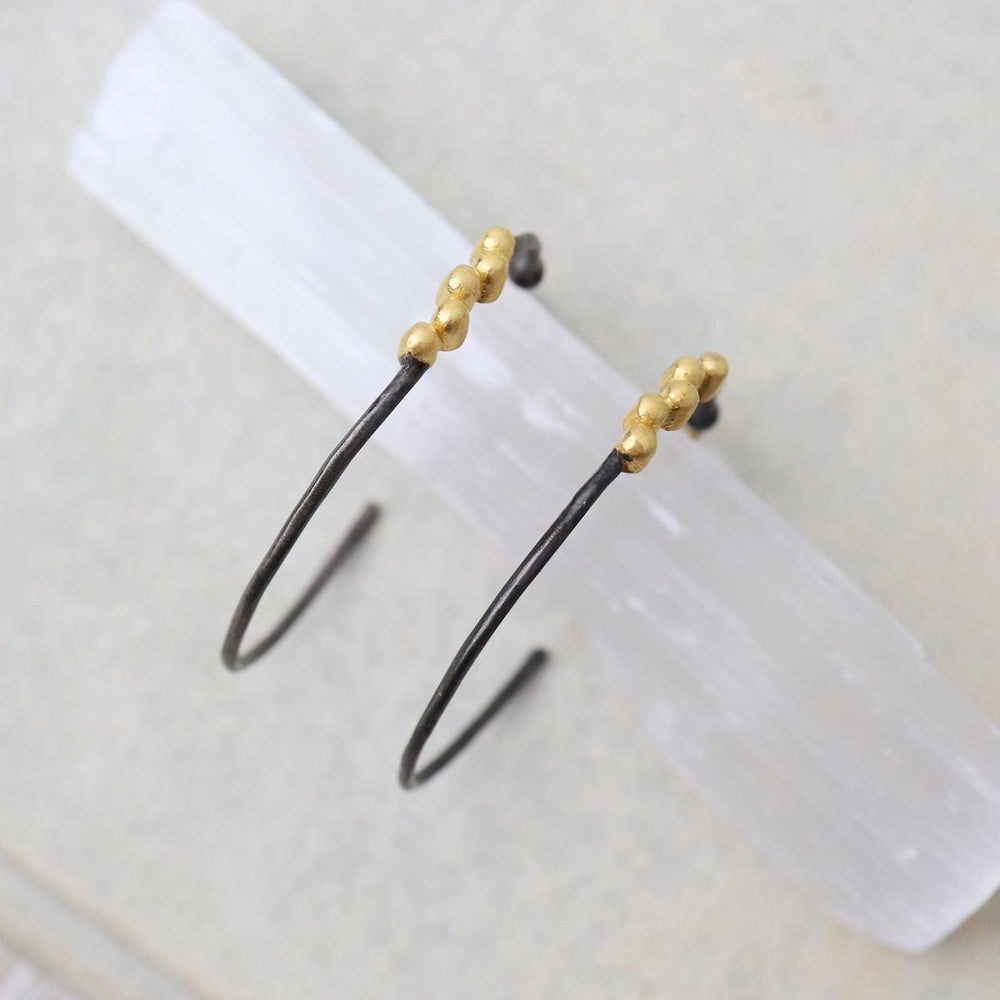 
                      
                        EAR-GPL Two Tone Hoops with Gold Dots
                      
                    