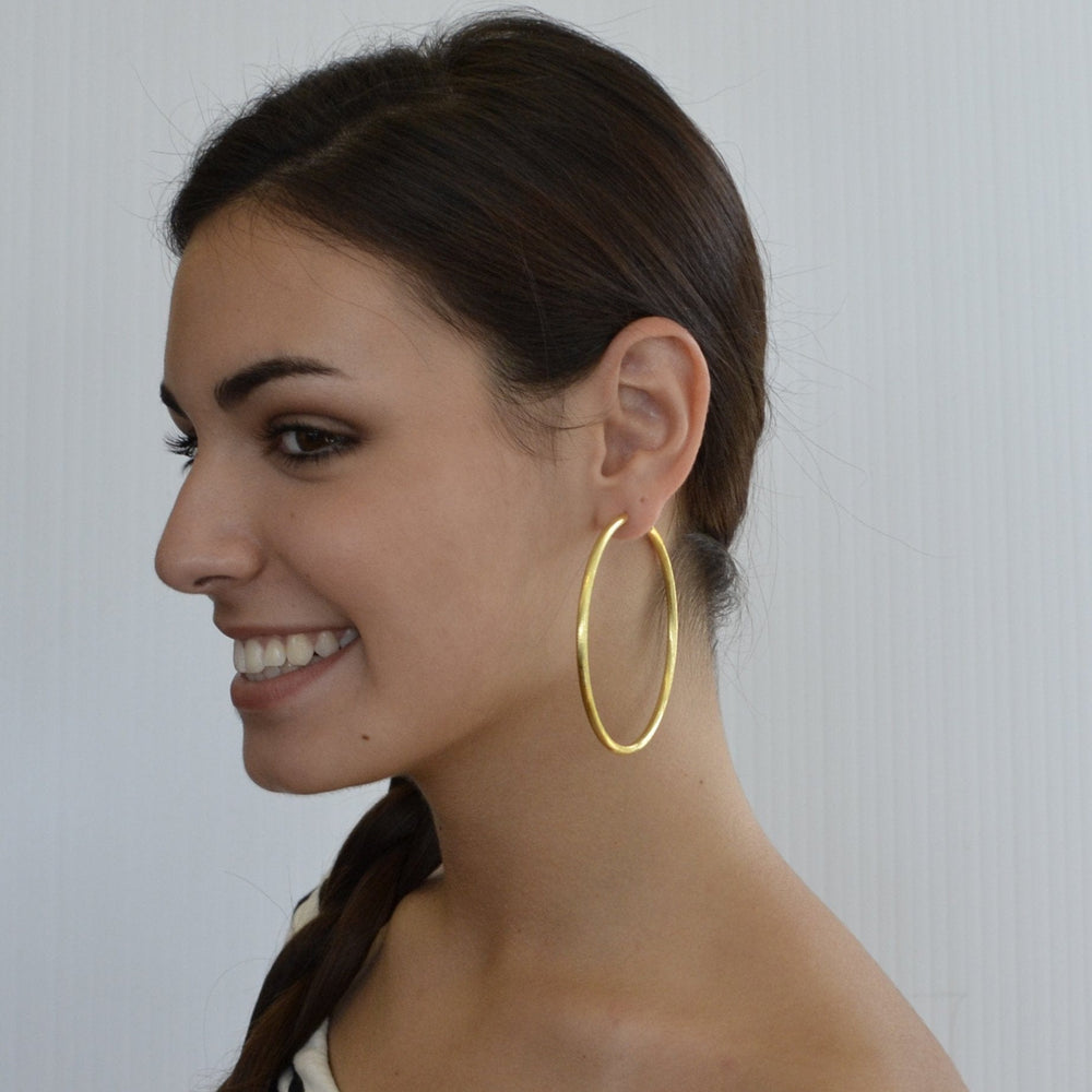 EAR-GPL Versailles Large Thin Hoop Earrings