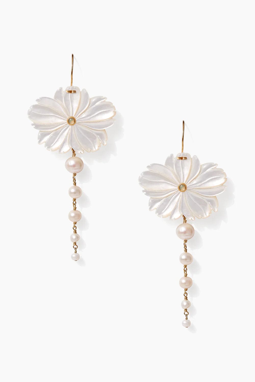 EAR-GPL White Magnolia Drop Earrings