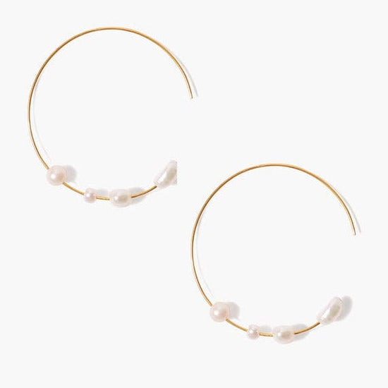 EAR-GPL White Pearl Gaia Hoops