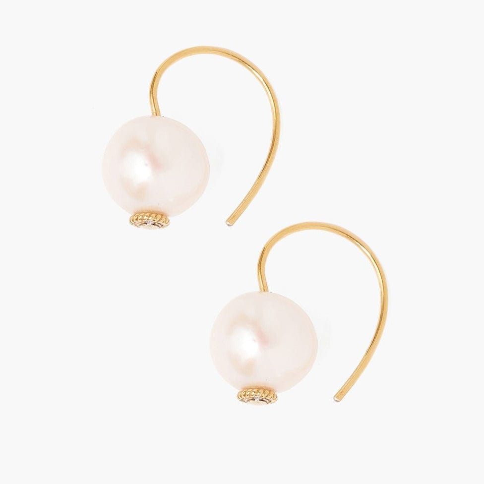 EAR-GPL White Pearl Orb Earrings