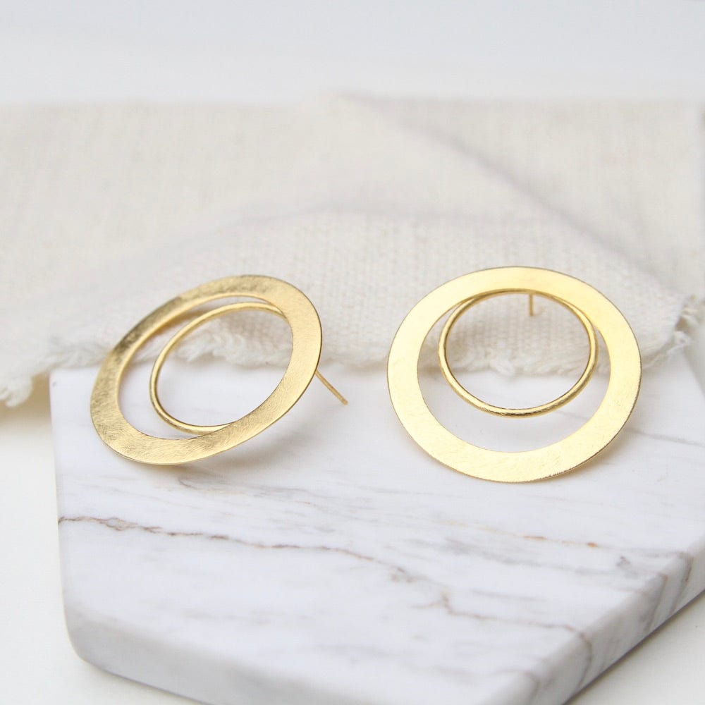 
                  
                    EAR-GPL Wide Flat Double Circle Earring
                  
                