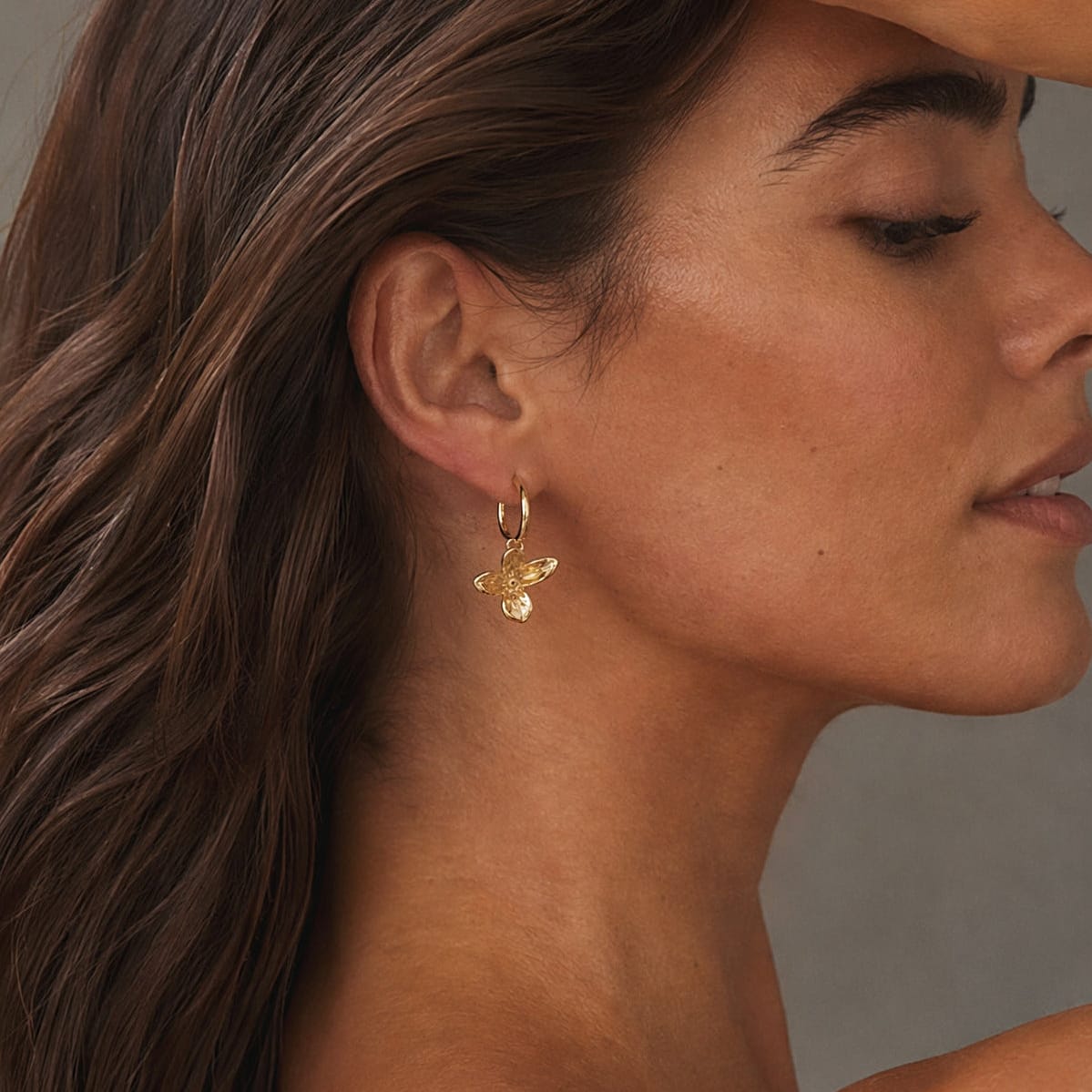 EAR-GPL Wildflower Hoop Earrings