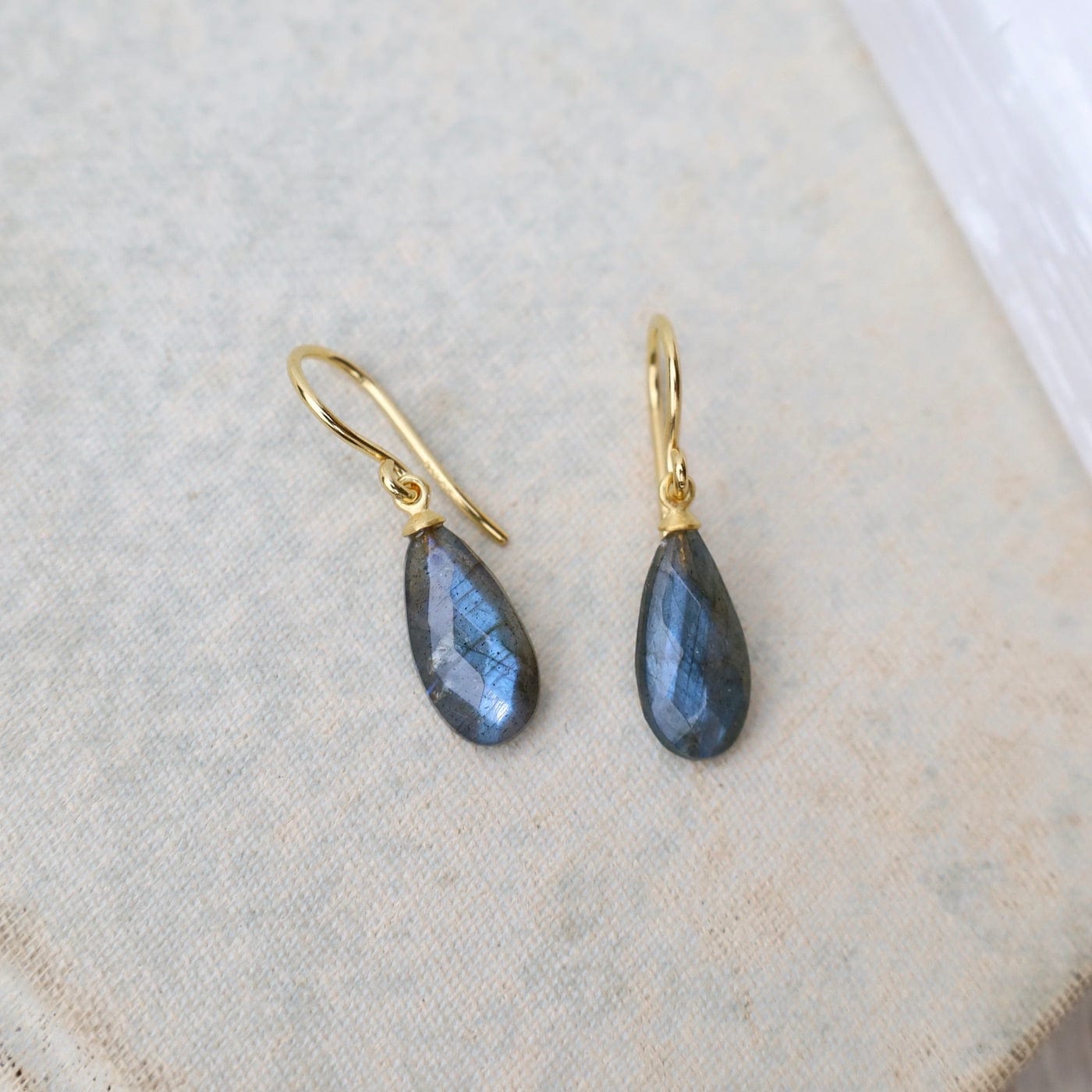 EAR-GPL Wire Faceted Labradorite Earrings