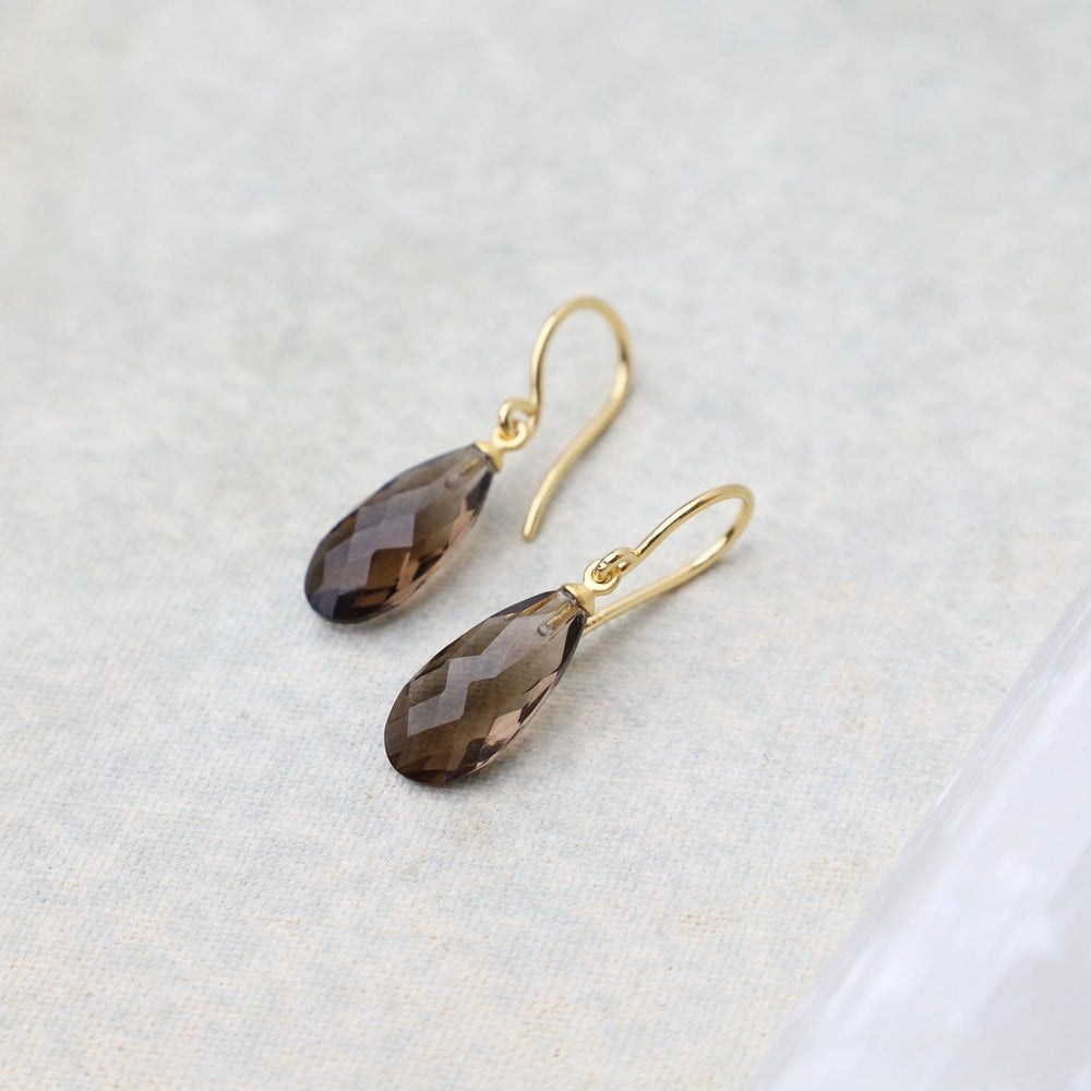 
                  
                    EAR-GPL Wire Faceted Smokey Quartz Earrings
                  
                