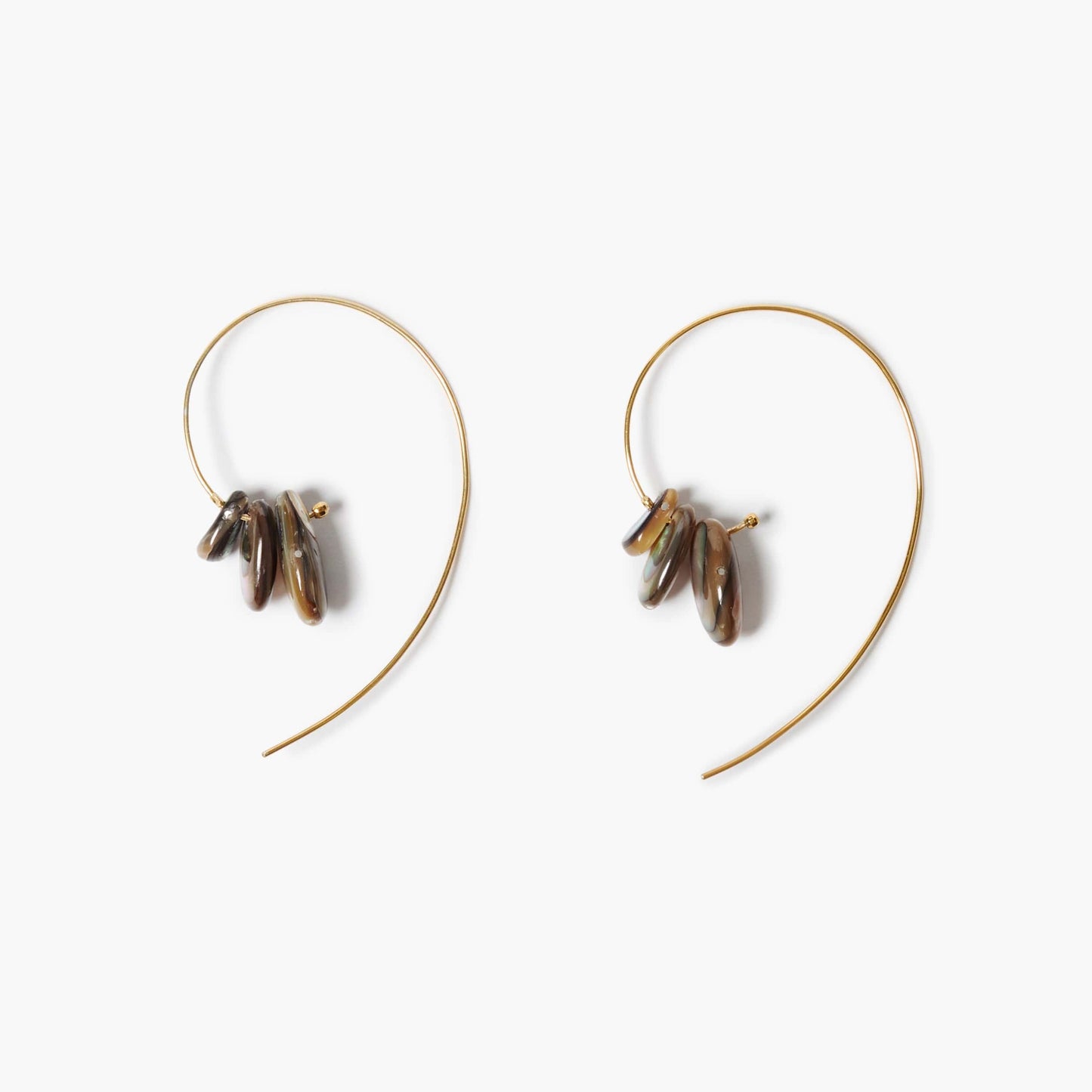 EAR-GPL Wire Thread Earrings Abalone