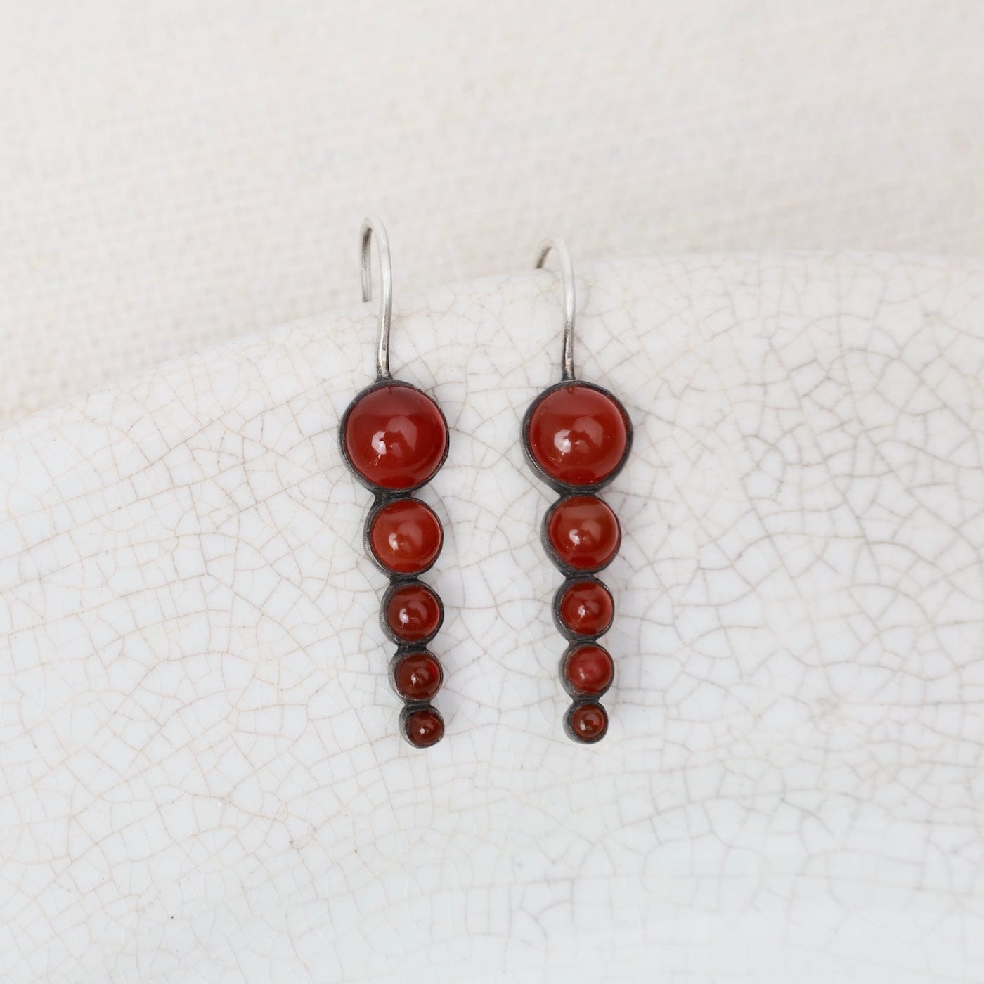 EAR Graduated Carnelian Drop Earrings