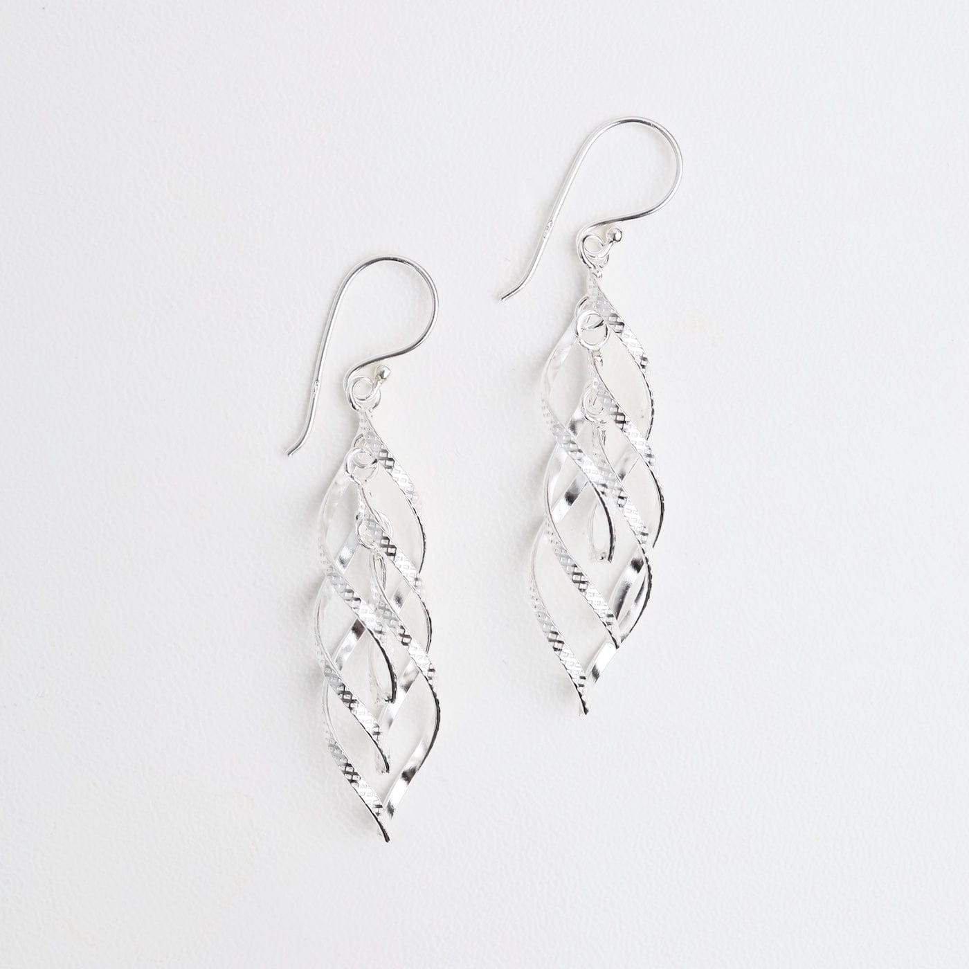 EAR Graduated Textured Swirl Earrings