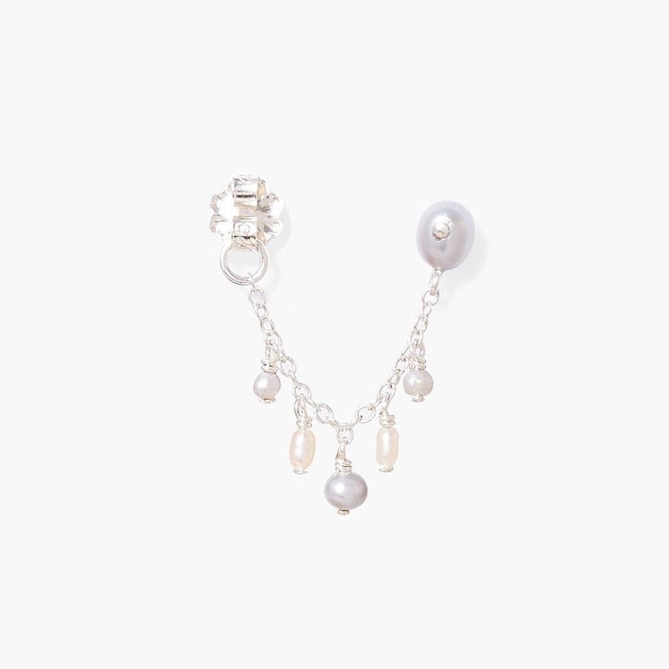 
                      
                        EAR Grey Pearl Chain Loop Earrings
                      
                    