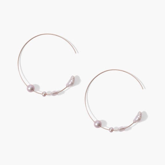 
                      
                        EAR Grey Pearl Gaia Hoops
                      
                    