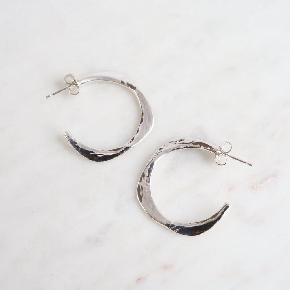 
                      
                        EAR Hammered Effect Sterling Silver Hoop
                      
                    