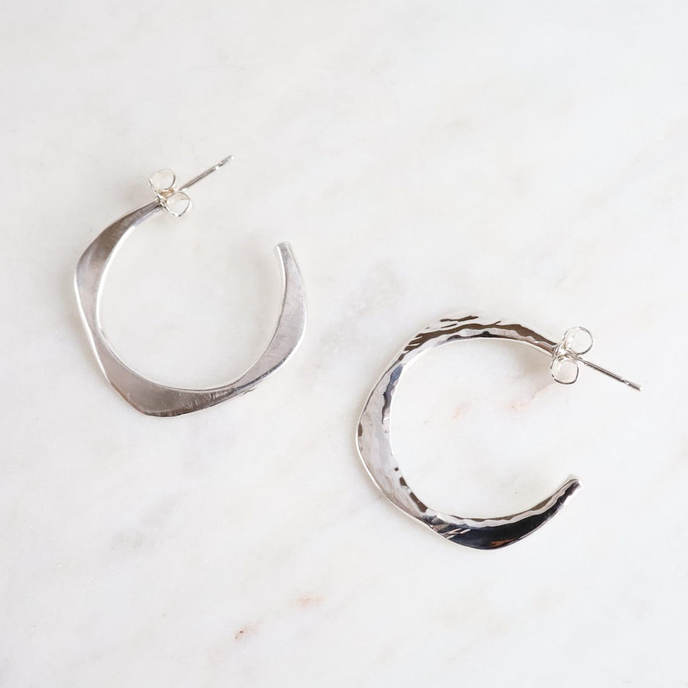 
                      
                        EAR Hammered Effect Sterling Silver Hoop
                      
                    