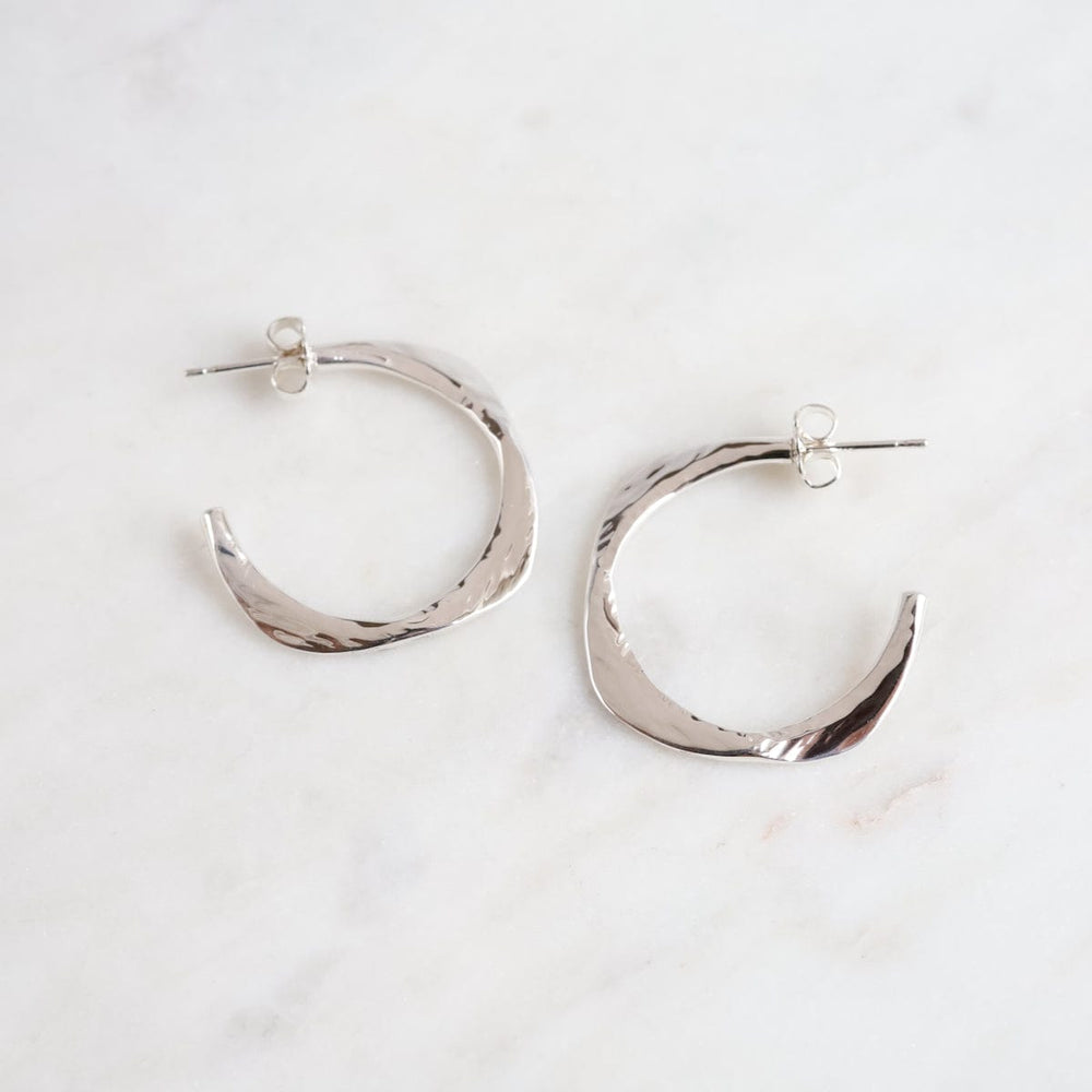 
                      
                        EAR Hammered Effect Sterling Silver Hoop
                      
                    