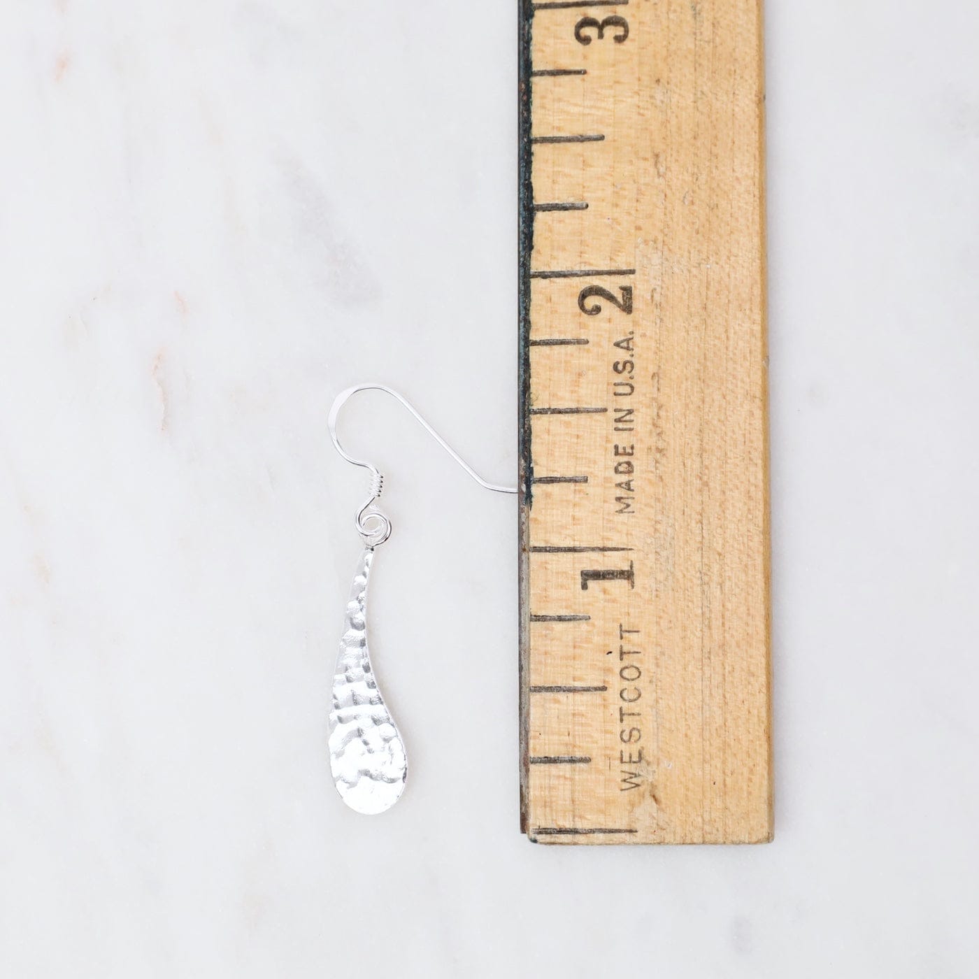 EAR Hammered Flat Teardrop Earrings