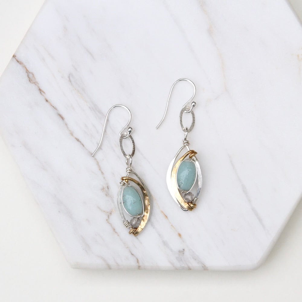 EAR Hand Formed Amazonite Earring