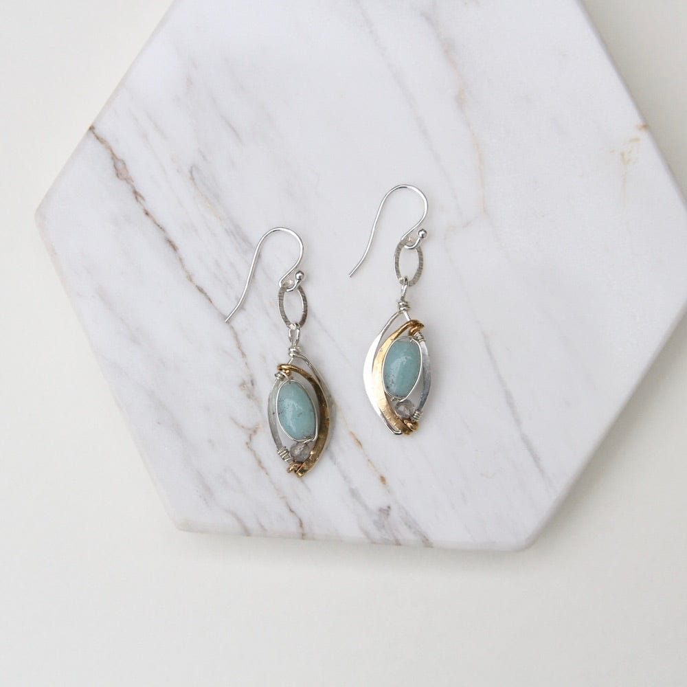 EAR Hand Formed Amazonite Earring