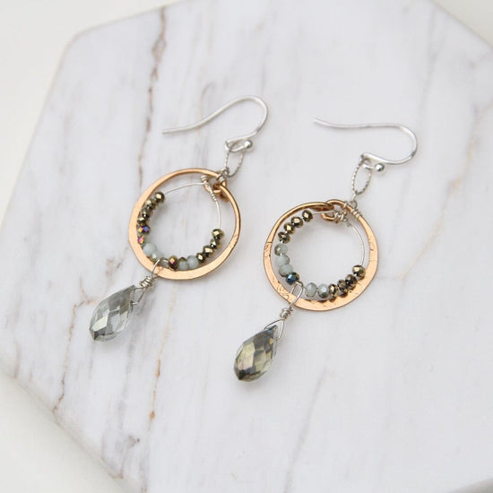 Load image into Gallery viewer, EAR Hand Formed Delicate Crystal Earring
