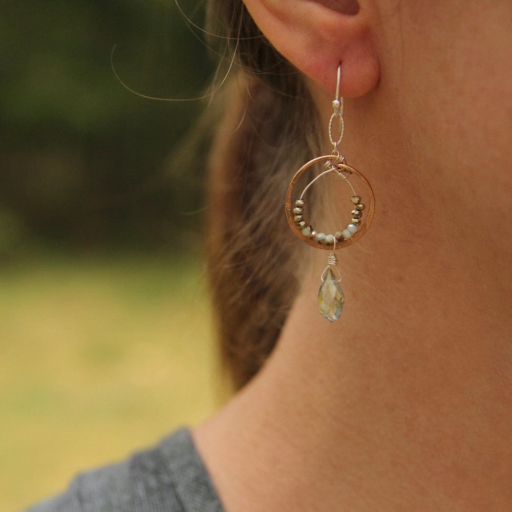 EAR Hand Formed Delicate Crystal Earring