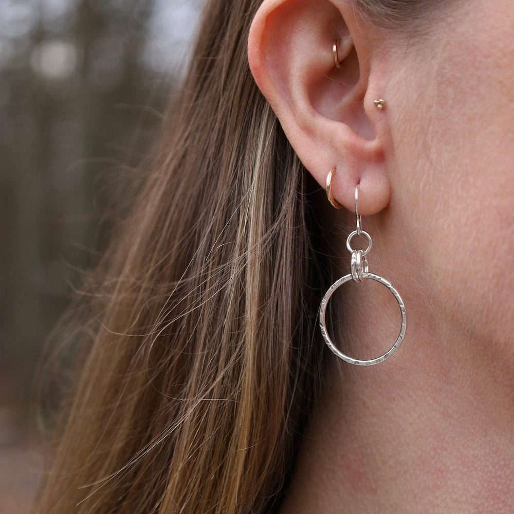 EAR Happy Go Lucky Sterling Hoops