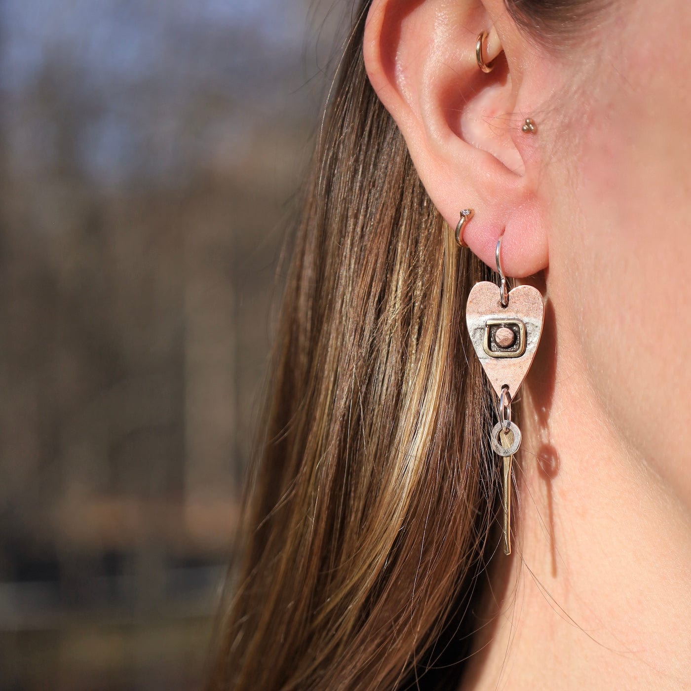 EAR Heart Center Earrings