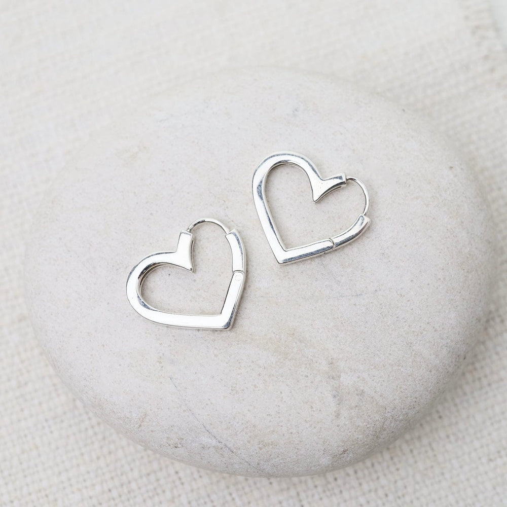 EAR Heart Huggie Hoops