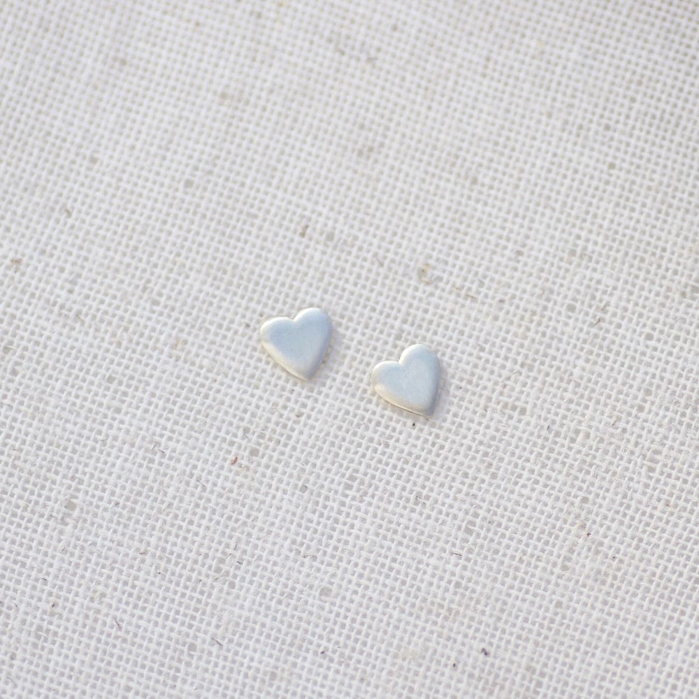 EAR Heart Post - Sterling Silver