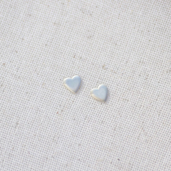 EAR Heart Post - Sterling Silver