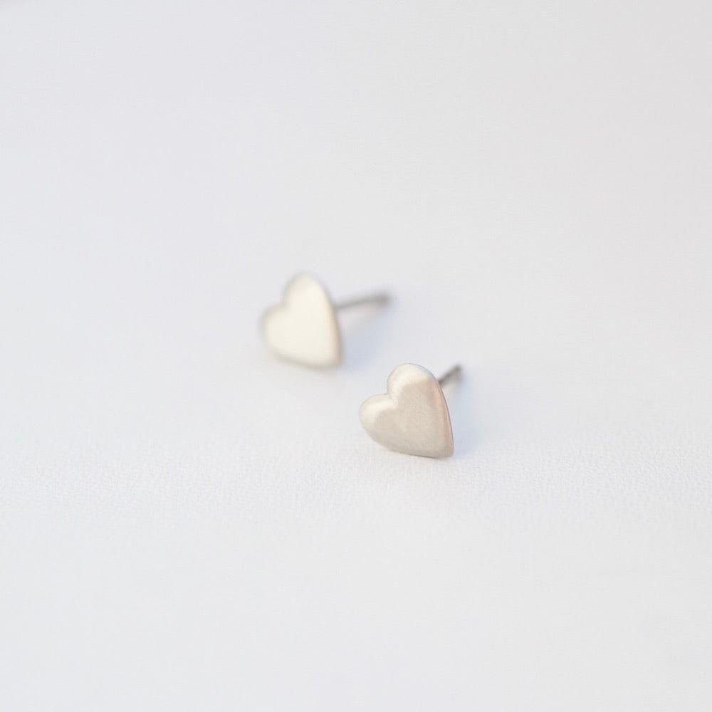 EAR Heart Post - Sterling Silver