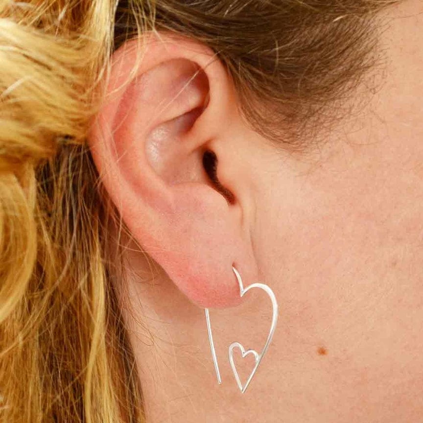 EAR Heart Shaped Wire Earrings