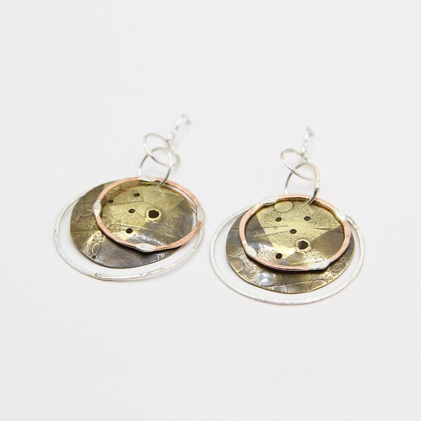 
                  
                    EAR Heat Treated Brass Disk With Rings Earring
                  
                