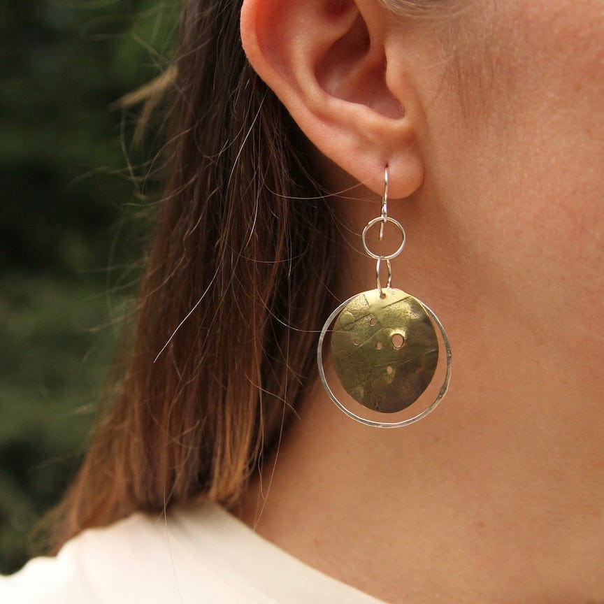 
                  
                    EAR Heat Treated Brass Disk With Rings Earring
                  
                