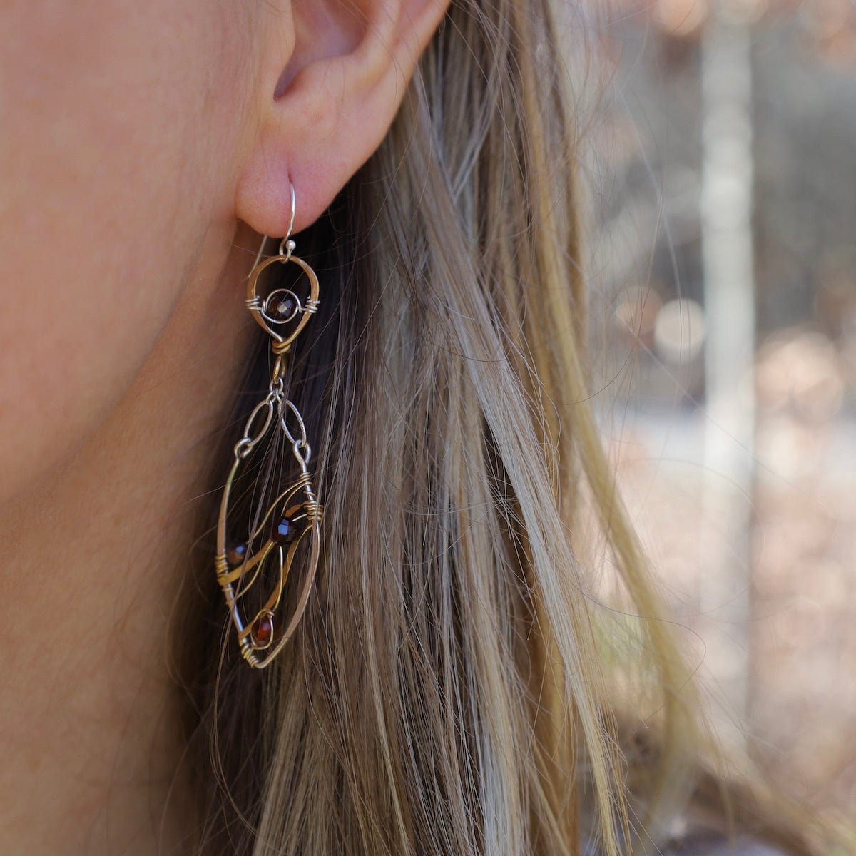 EAR Hessonite Flame Earrings