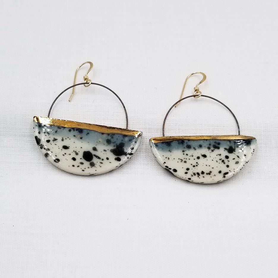 EAR HOOP EARRING FLAT EDGE