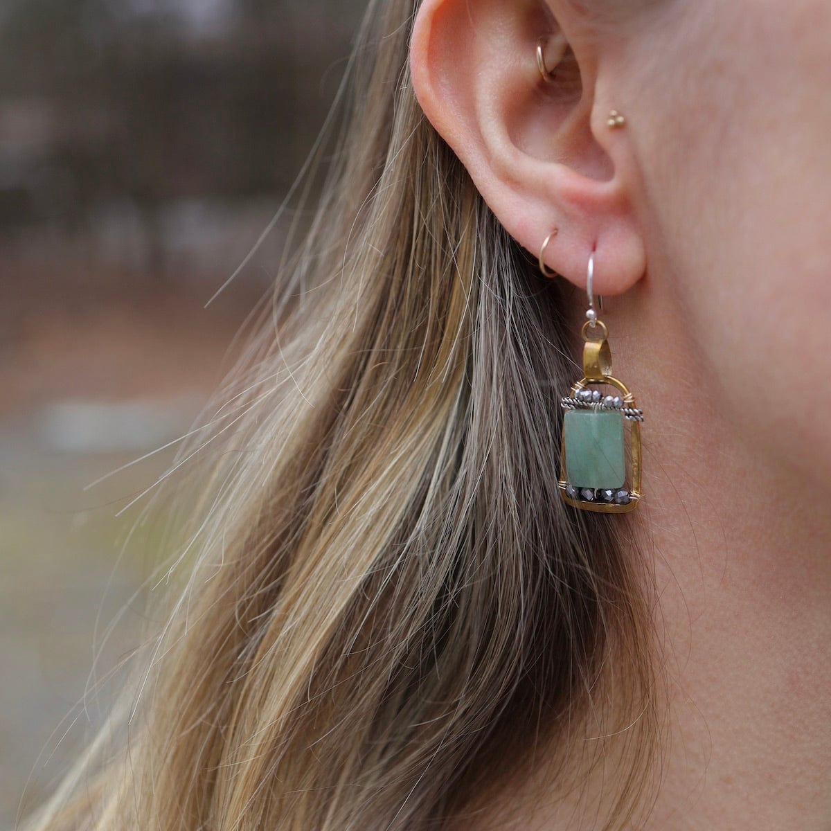EAR Jade Stirrup Earrings