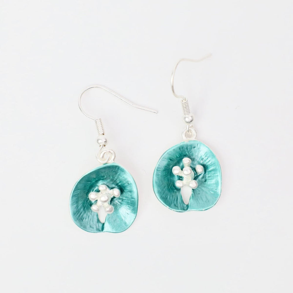 EAR-JM Aqua Lilypad Earrings