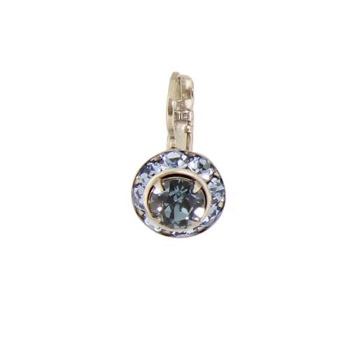 EAR-JM Austrian Crystal Disc Earring - Blue