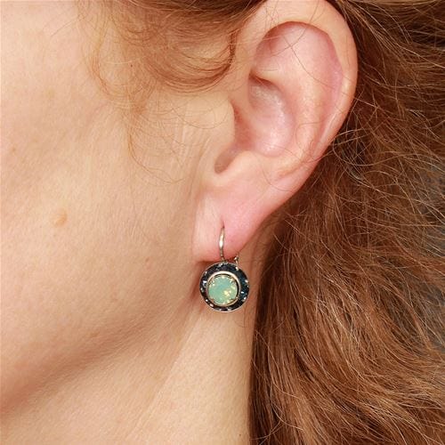 EAR-JM Austrian Crystal Disc Earring - Blue