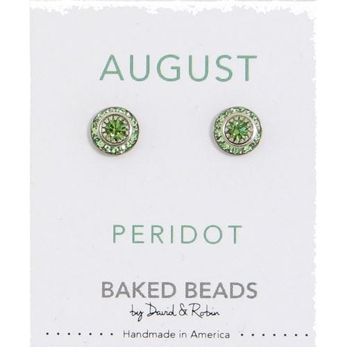 EAR-JM Birthstone Crystal Discs - August