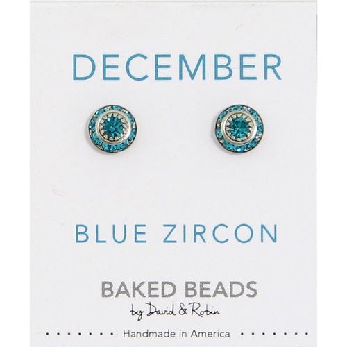 EAR-JM Birthstone Crystal Discs - December