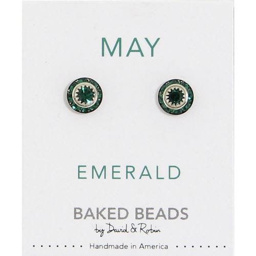 EAR-JM Birthstone Crystal Discs - May