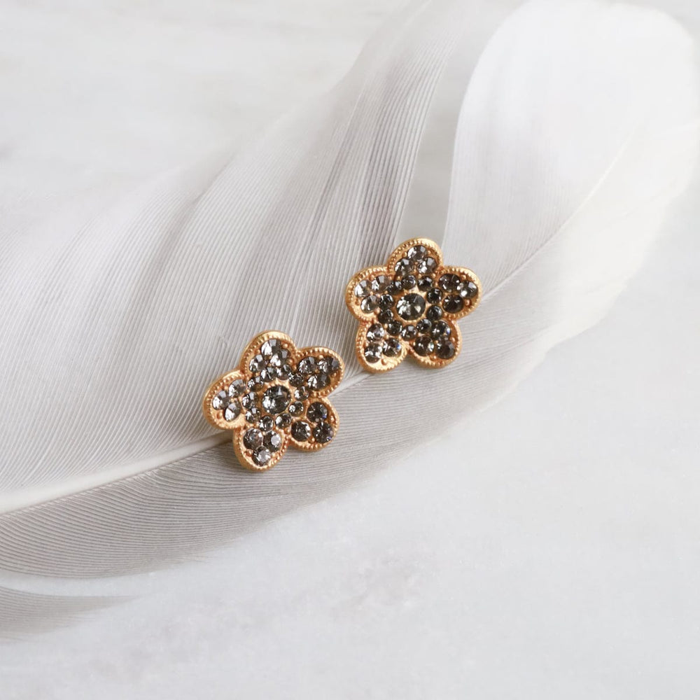 
                      
                        EAR-JM Black Diamond Encrusted Flower Post Earring
                      
                    