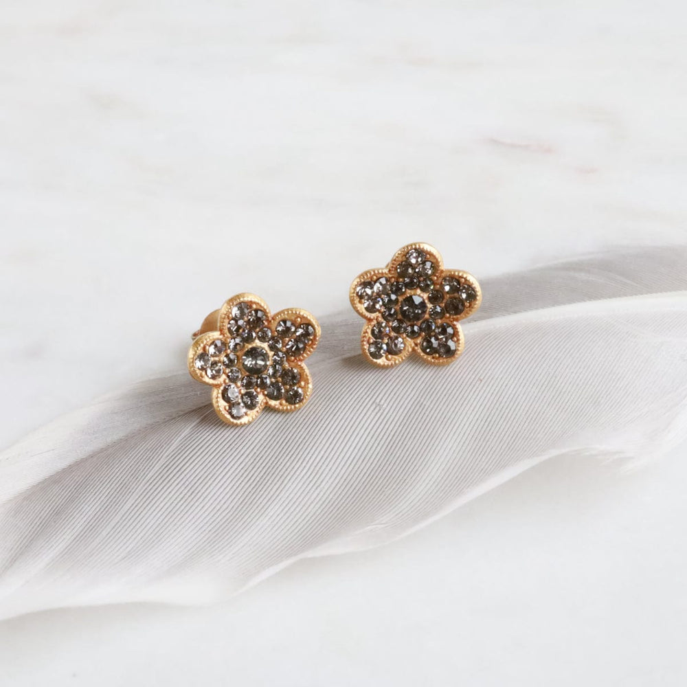 
                      
                        EAR-JM Black Diamond Encrusted Flower Post Earring
                      
                    