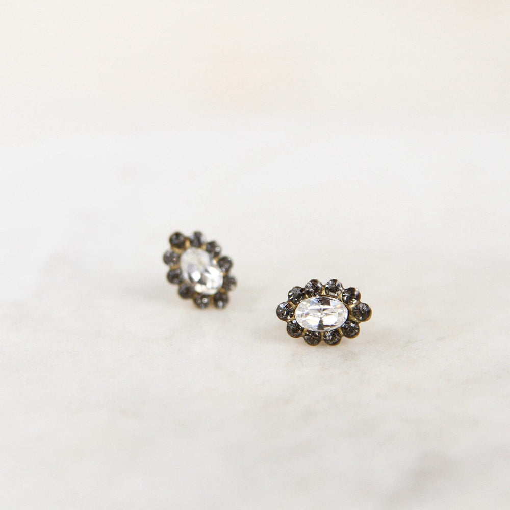 
                  
                    EAR-JM Black Diamond Marquise with Halo Post Earring- Gol
                  
                