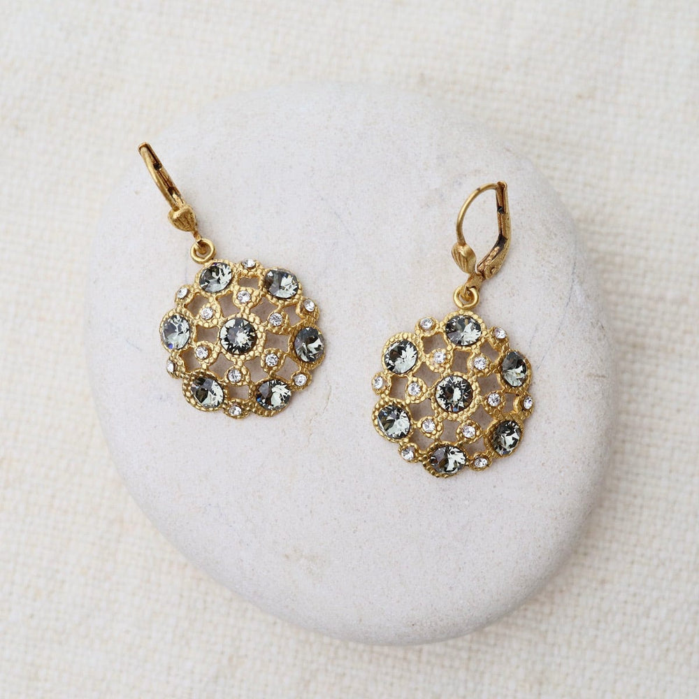 
                  
                    EAR-JM Black Diamond Round Earrings - Gold Plate
                  
                